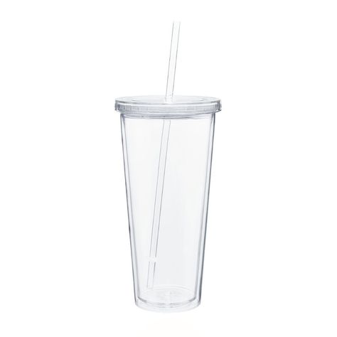 PRICES MAY VARY. These Colorful Tumblers are great for the daily use of all your cold beverage needs. BPA Free Acrylic Construction of Cup Housing and Screw on Lid, with rubber gasket seal. Double wall insulation keeps your cold drink while minimizing condensation "sweat" on the outside of the cup. Reusable straw & stopper included, tumbler lid will accept standard 8mm. size straws. Hand wash. Not for microwave or freeezer use. 20oz. Capacity, Acrylic Tumblers with plastic Straw. BPA Free Drink Tumbler, Starbucks Sizes, Cute Water Bottles, Double Wall Tumblers, Drinks Tumbler, Acrylic Tumblers, Plastic Tumblers, Glass Water Bottle, Cold Drink