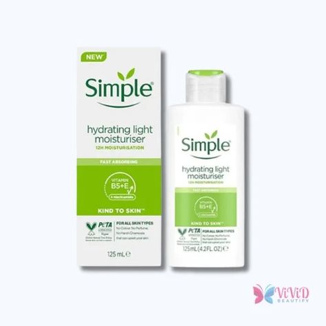 Simple Kind to Skin Hydrating Light Moisturizer 125ml Simple Moisturizer, Face Mask Cream, Mask Cream, Beauty Formulas, Moisturizing Toner, Light Moisturizer, Herbal Essences, Skin Care Cleanser, The Face Shop