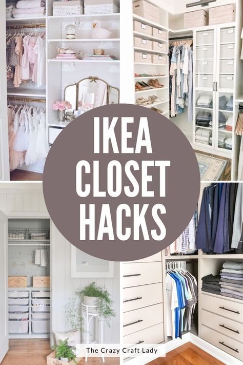 Ikea Closet Hacks, Ikea Closet Hack, Ikea Pax Closet, Pax Closet, Billy Ikea, Best Ikea Hacks, Organized Closet, Ikea Closet, Closet Hacks