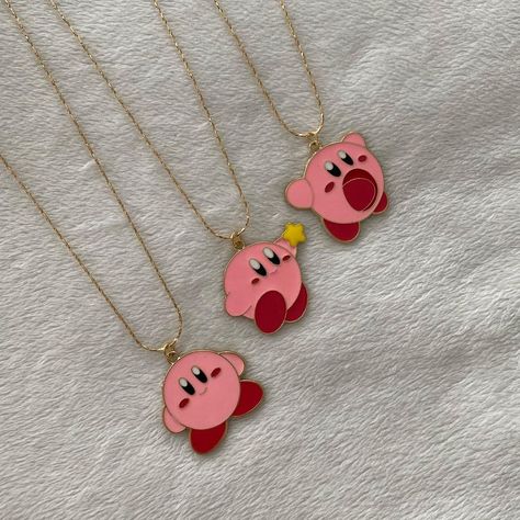 Kirby Themed Outfits, Kirby Gifts, Kirby Jewelry, Kirby Merch Aesthetic, Kirby Sweatshirt, Kirby Things To Buy, Kirby Necklace, Kirby Items, Kirby Pictures