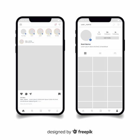 Instagram Profile Template, Instagram Mockup, Mises En Page Design Graphique, Instagram Photo Frame, Iphone Instagram, Instagram Frame Template, Template Instagram, Instagram Frame, Frame Template