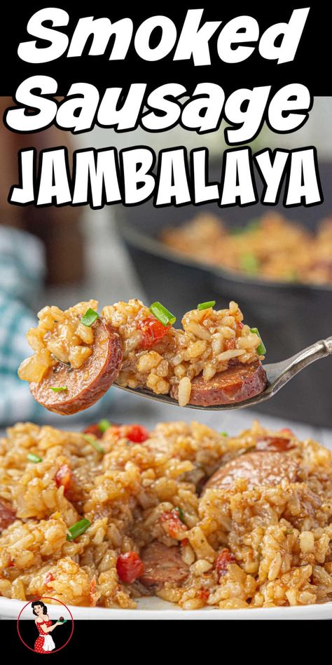 Smoked Sausage Jambalaya is a hearty meal packed with savory sausage, rice, and a perfect blend of spices. This easy-to-make Southern classic is sure to become a family favorite. Jambalaya Recipe Easy Smoked Sausages, Jambalaya Sausage Recipe, Easy Jambalaya Recipes, Kielbasa Jambalaya Recipe, Smoked Sausage Jambalaya Recipe, Smoked Sausage Recipes Rice, Cajun Smoked Sausage Recipes, Johnsonville Sausage Recipes Dinners, Rice And Smoked Sausage Recipes