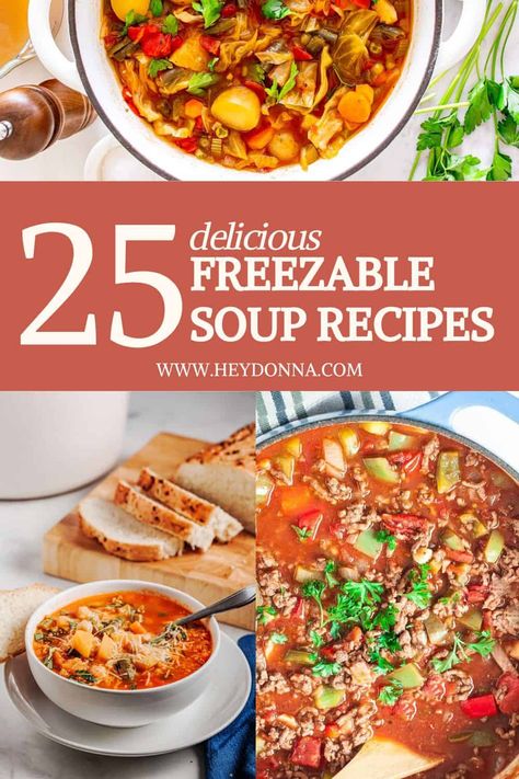 Easy To Freeze Soups, Easy Freezer Soup Recipes, Healthy Freezer Soups, Soups For Freezer, Freezer Chicken Soup Recipes, Soups To Freeze Best Recipes, Crockpot Soup Freezer Meals, Soup To Freeze Recipes, Freezable Soups Healthy