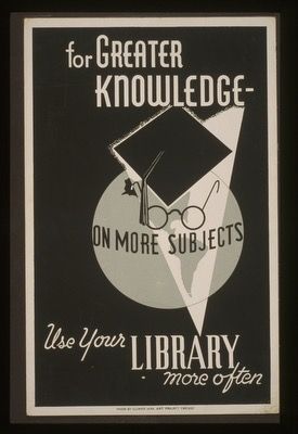 Library Poster, Works Progress Administration, Wpa Posters, Library Posters, English Teacher Gifts, English Major, Library Wall, Library Books, Library Of Congress