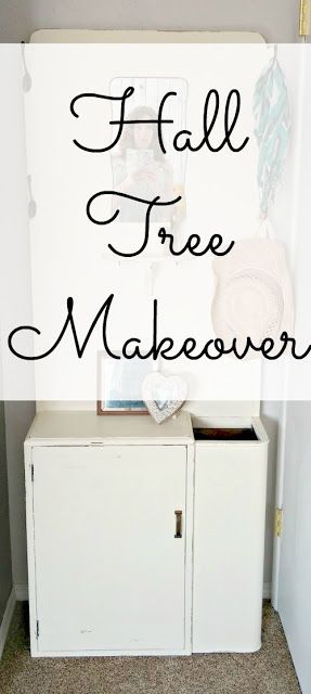 A 1940's hall tree gets a fresh makeover. Hall Tree Makeover, Hall Tree Decorating Ideas, Painted Hall Tree, Antique Hall Tree, Tree Decorating Ideas, Tree Decorating, Hall Tree, Grandmas House, Trash To Treasure