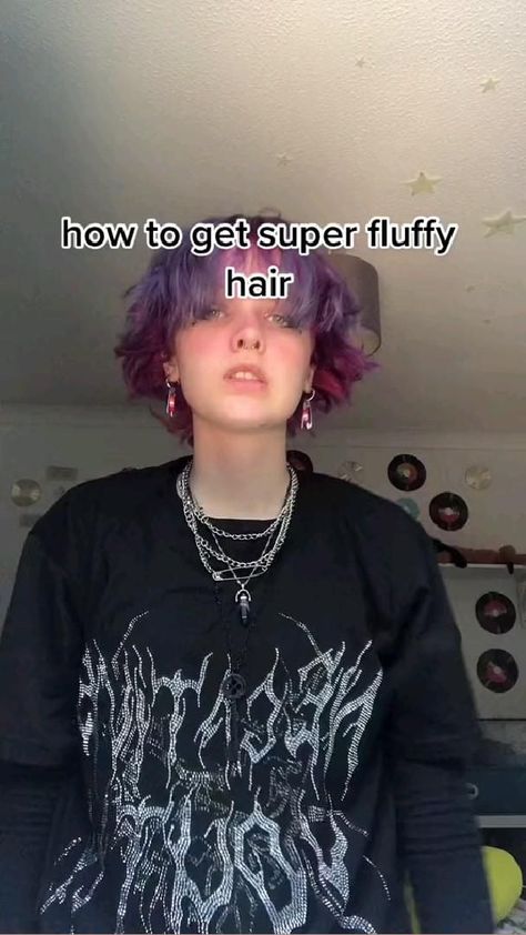 Fluffy hair tut ☆ in 2022 | Curly wedding hair, Short hair haircuts, Fluffy hair Non Binary Haircuts, Short Grunge Hair, Hair Inspiration Short, Emo Hair, Hair Stylies, Gender Envy, Fluffy Hair, Short Hair Haircuts, Cut My Hair