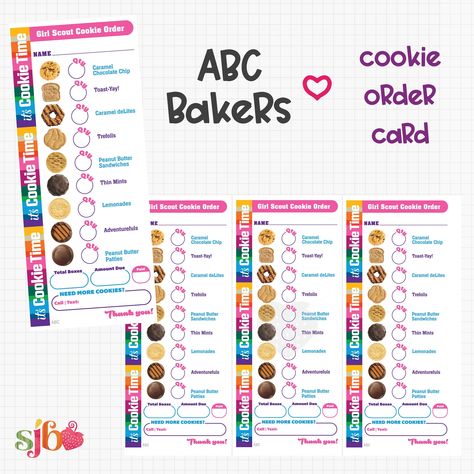 Door Hanger Printable, Cookie Order Form, Abc Cookies, Sandwich Thins, Peanut Butter Toast, Cookie Bakery, Mint Lemonade, Peanut Butter Sandwich, Cookie Time