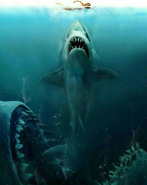 Megladon Shark Pictures, Meg Movie, Mega Shark, Sharks Scary, The Meg, Shark Photos, Scary Photos, Jaws Movie, Shark Pictures