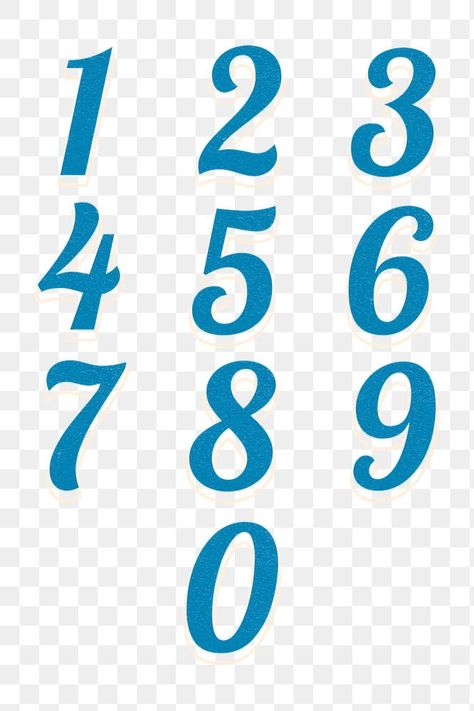 Fancy Number Fonts Design, Pretty Numbers Font, Number Styles Fonts, Aesthetic Numbers Fonts, Letter And Number Fonts, Number Fonts Design, Typography Numbers Design, Number Design Fonts, Lettering Fonts Numbers