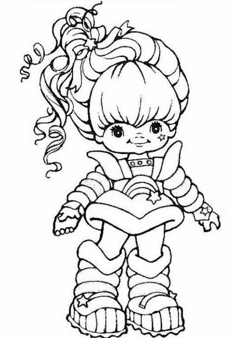 Coloring Pages Rainbow, 80s Coloring, Sketch Tips, Disney Mural, Strawberry Shortcake Coloring Pages, About Rainbow, Skulls Drawing, Hello Kitty Coloring, Free Adult Coloring Pages