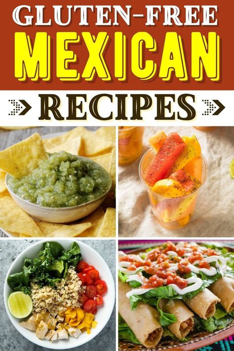 Enjoy all of your favorites with these gluten-free Mexican recipes! From tacos to fajitas to enchiladas, you'll never miss the wheat in these dishes! Gluten Free Mexican Recipes For Dinner, Gf Df Mexican Recipes, Gluten Free Mexican Desserts, Make Ahead Mexican Food, Gluten Free Mexican Food, Dairy Free Mexican Recipes, Tacos Gluten Free, Gluten Free Mexican, Gluten Free Corn Tortillas