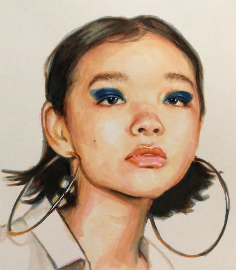 Paint With Markers, Spiderman Drawings, Painting Earrings, Copic Drawings, Artwork Portrait, 2024 Art, Eye Painting, Makeup Eyes, 인물 드로잉