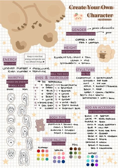 #OcGenerator #OC #Generator #Art #Aesthetic #Cute #Bears #CuteBears #Stars #Character #CreateYourOwnCharacter #Inspiration #CreateArt #Hairstyles How To Create A Character Personality, Pride Oc Challenge, Oc Generator Dice Roll, Character Creator Sheet, Oc Generator Challenge Based On You, How To Make Your Own Oc, Create Your Oc Challenge, Oc Board Ideas, Oc Aesthetic Ideas