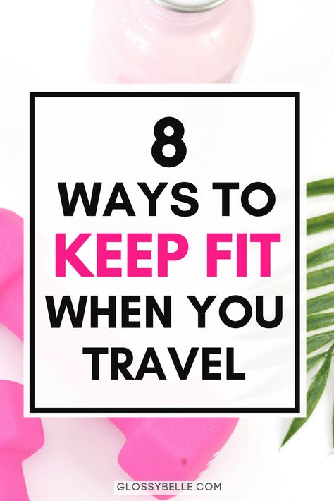 Going on vacation is a lot of fun but we tend to neglect our health by not exercising. Here are 8 tips on how to stay in shape and keep fit when you travel. Fitness Influencer, Bodyweight Exercises, Wellness Travel, Fitness Classes, Exercise Tips, Healthy Lifestyle Tips, Travel Workout, Summer Body, Lifestyle Tips