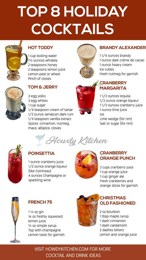 A lineup of holiday cocktails, showcasing festive drinks that are perfect for seasonal celebrations. Holiday Cocktails Thanksgiving, Fun Holiday Cocktails, Easy Christmas Drinks, Easy Winter Cocktails, Christmas Cocktails Easy, Holiday Drinks Alcohol, Best Drink, Thanksgiving Cocktails, Festive Cocktails