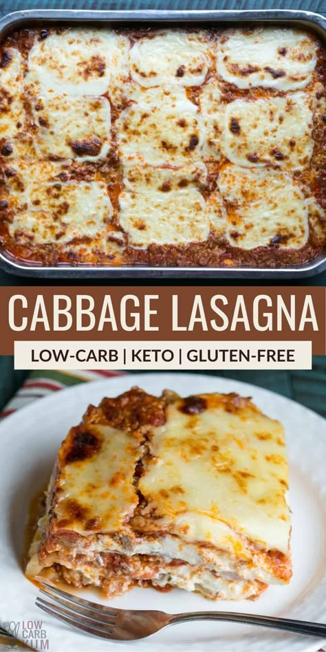 Low Carb Cabbage, Cabbage Lasagna, Keto Cabbage, Keto Pasta, Low Carb Lasagna, Keto Casseroles, Easy Lasagna Recipe, Keto Lasagna, Lasagna Recipes