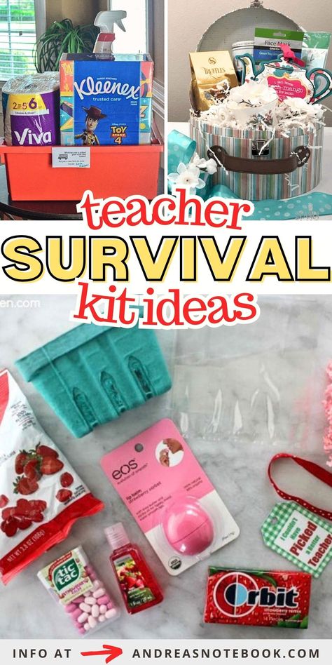 Teacher Christmas Survival Kit, Teacher Survival Kit Gift Ideas, Back To School Teacher Survival Kit Gift, Teachers Gift Basket, First Year Teacher Survival Kit, Teacher Supplies Gift Basket, Substitute Teacher Survival Kit, New Teacher Welcome Basket, Back To School Teacher Basket Ideas