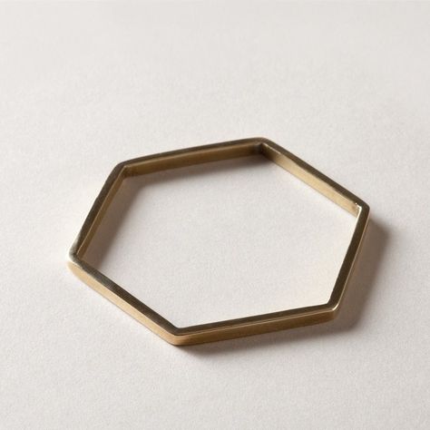 Hexagon Bangle, Hexagon Bracelet, Bangles Silver, Anklet Designs, Bangles Gold, Jewelry Design Drawing, Trending Bracelets, Geometric Bracelet, Fair Trade Jewelry