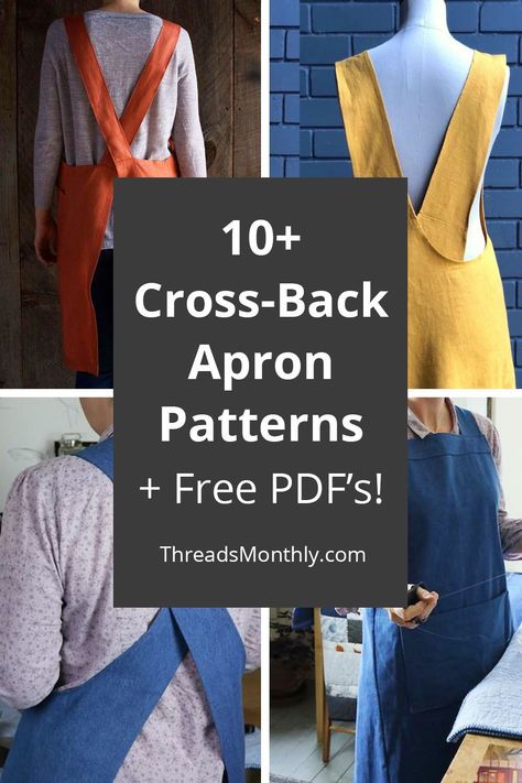 Make your own DIY apron using these sewing patterns! I found the best cross-back apron templates, including free printable PDF's. Aprons are a useful and easy sewing project idea for beginners who want to make clothes. Cross Back Apron Pattern Free, Apron Patterns Free, Cross Back Apron Pattern, Apron Sewing Patterns, Free Apron Pattern, Easy Apron, Apron Pattern Free, Free Printable Sewing Patterns, Apron Patterns