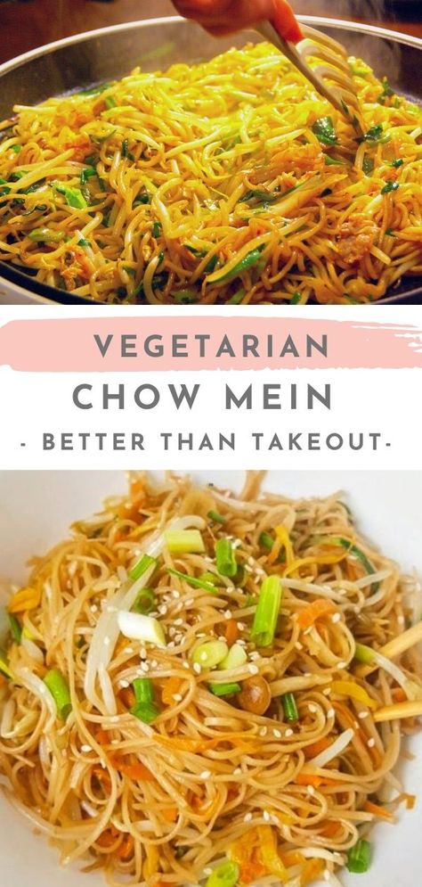 Chinese Veggie Recipes, Rice Noodles Vegetarian, Vegtables Dishes Chinese, Rice Noodle Chow Mein, Chow Mein Vegetarian, Vegetarian Dinner Asian, Rice Noodle Recipes Easy Vegetarian, Chinese Restaurant Noodles, Veggie Chinese Recipes