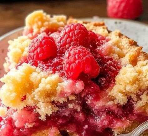 Easy Family recipes | Raspberry Dump Cake | Facebook Raspberry Dump Cake Recipes, Raspberry Jello Cake, Raspberry Dump Cake, Raspberry Recipes Dessert, Raspberry Jello, Frozen 3, Easy Family Recipes, Jello Cake, White Chocolate Raspberry