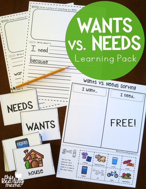 Needs And Wants Activities 1st Grade, Needs And Wants Kindergarten Activities, Wants Vs Needs Activities, Wants And Needs Activities, Needs And Wants Worksheet, Wants Vs Needs, Needs Vs Wants, Kindergarten Social Studies, Needs And Wants