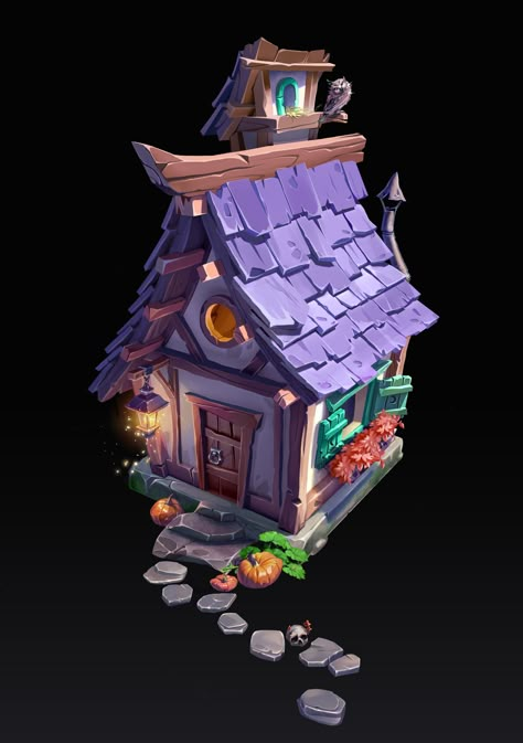 2D Artist's Perspective: Improving Workflow with 3D Stylized Environment Concept Art, Cute Concept Art, 3d Game Art, 3d Karakter, Cartoon House, 2d Game Art, Casual Art, 8bit Art, Isometric Art