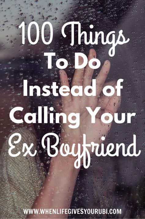 Breakups are hard, make it easier on your by making a clean break. 100 things to do instead of picking up the phone and calling your ex. Relationship Break, Healing From A Breakup, Ex Boyfriend Quotes, Moving On After A Breakup, Breakup Motivation, How To Be Single, Breakup Advice, Quotes About Moving, Make Him Miss You