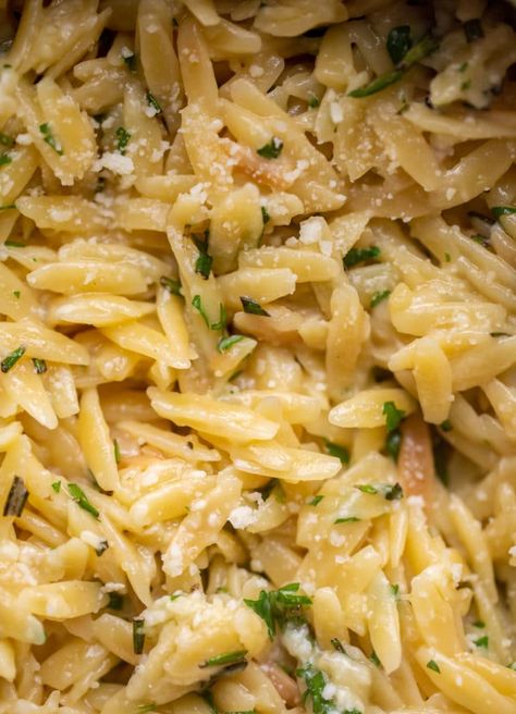 Parmesan Orzo - Parmesan Orzo Side Dish Recipe Orzo Side Dish, Orzo Side, Orzo Recipes Side, Pasta Side Dishes Easy, Pork Milanese, Orzo Pasta Recipes, Parmesan Orzo, Side Dishes For Fish, Orzo Dishes