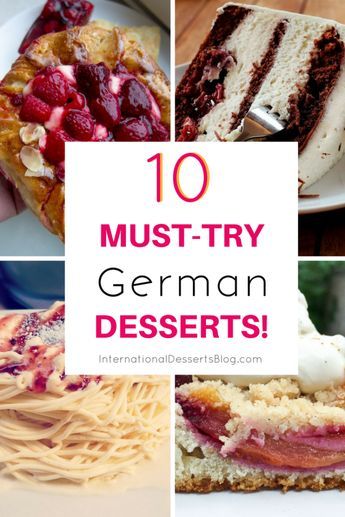 I can't wait to try these traditional German desserts! #germanfood #desserts #dessertstomake #germany Food Recipes For Dinner Families, German Deserts, German Sweets, Traditional German Desserts, German Pastries, Easy German Recipes, German Party, Traditional German Food, German Food Authentic