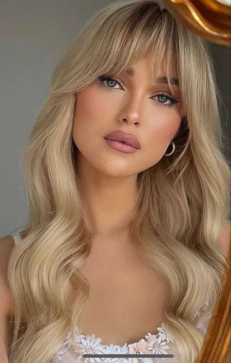 Fringe bangs | Hair styles, Blonde hair looks, Hair inspiration Blonde Hair With Fringe, Blonde Fringe, The Best Haircut, Blonde Hair With Bangs, Long Hair Wedding Styles, Blonde Hair Inspiration, Fringe Hairstyles, Long Hair With Bangs, Long Blonde