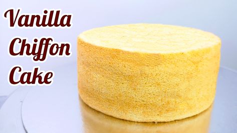 Vanilla Chiffon Cake Recipe, Vanilla Chiffon Cake, Chiffon Cake Recipe, Homemade Cupcake Recipes, Japanese Pastries, Cake Fails, Homemade Cupcakes, Vanilla Cake Recipe, Cake Photography