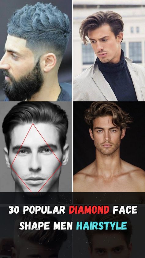 Discover 30 trendy hairstyles tailored for diamond face shapes in men. Whether you prefer a classic cut or a modern twist, find the perfect hairstyle to enhance your features. From textured crops to slicked-back styles, explore these popular looks for a fresh new vibe. Elevate your grooming game and embrace your unique facial structure with confidence! #DiamondFaceShape #MenHairstyle #TrendyHaircuts #GroomingInspiration Haircuts For Diamond Face Shape Men, Haïr Cut For Diamond Face, Haircut For Diamond Face Shape Men, Diamond Shape Haircut, Best Haircut For Diamond Face, Best Haircuts For Diamond Face Shape, Diamond Shape Face Hairstyles, Diamond Face Haircut Men, Diamond Face Shape Hairstyles Men