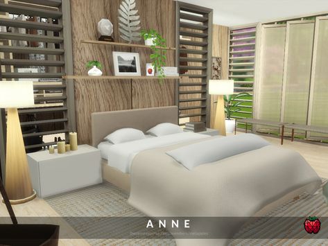 a clean, light and contemporary bedroom. enjoy! Found in TSR Category 'Sims 4 Bedrooms' Sims 4 Bedroom Ideas, Bedroom Inspirations Minimalist, Parents Bedroom, Sims 4 Bedroom, Cc Furniture, Plans Architecture, Modern Bedroom Interior, Clean Bedroom, Sims 4 Cc Furniture