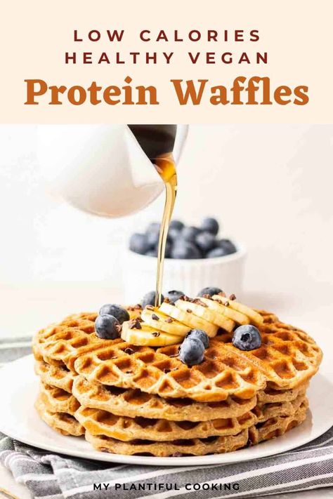 Vegan Protein Waffles, Zucchini Protein, Zucchini Waffles, Blueberry Zucchini, Healthy Pancake, Dairy Free Protein, Low Calorie Vegan, Banana Waffles, Vegan Waffles