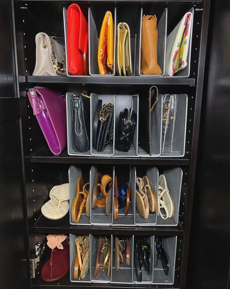 17 Purse Storage Ideas - How to Store Purses & Handbags | Apartment Therapy Best Way To Store Bags And Purses, Purses Storage Ideas, Store Purses In Small Spaces, Storing Handbags Ideas, Closet Purse Organization Ideas, How To Store Handbags In A Small Space, How To Store Handbags, Bag Storage Ideas Small Space, Bag Storage Ideas Handbags