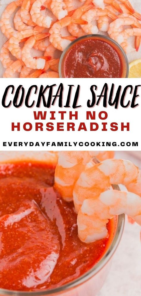 Cocktail Sauce Recipe Without Horseradish, Shrimp Sauce Recipe Easy, Cocktail Sauce Recipe Easy, Shrimp Cocktail Sauce Recipe, Easy Shrimp Cocktail, Shrimp Sauce Recipes, Seafood Sauce Recipe, Horseradish Recipes, Shrimp Cocktail Sauce