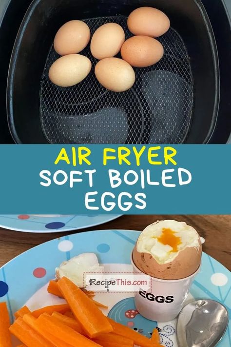 Air Fryer Soft Boiled Eggs Air Fryer Hard Boiled Eggs, Soft Boiled Eggs Recipe, Hard Boiled Eggs Easy Peel, Hard Boil Eggs, Easy Peel Eggs, Cooking Hard Boiled Eggs, Boiled Egg Recipes, Hard Boiled Egg Recipes, Lowcarb Recipes