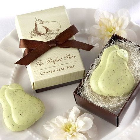 The "Perfect Pair" Pear Soap Practical Wedding Favors, Soap Wedding Favors, Creative Wedding Favors, Cheap Favors, Elegant Wedding Favors, Wine Gift Baskets, Best Wedding Favors, Wedding Favors Cheap, Soap Favors