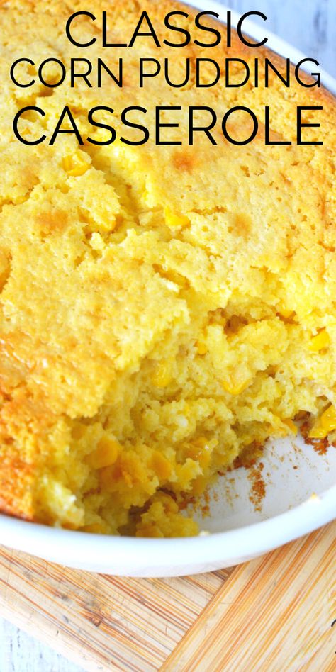 Easy Corn Pudding, Corn Spoon Bread, Corn Pudding Casserole, Creole Dishes, Sweet Corn Casserole, Cornbread Pudding, Sweet Corn Pudding, Bread Yeast, Easy Corn Casserole