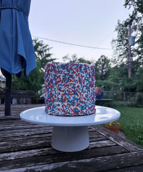 Have you ever seen cakes covered in sprinkles and wondered how to cover a cake in sprinkles? It's easier than you think! Easy Frosting, Simple Syrup Recipes, Blueberry Crumble, Whipped Cream Frosting, Heart Shaped Cakes, Warm Cake, Cake Shapes, Sprinkle Cake, Funfetti Cake