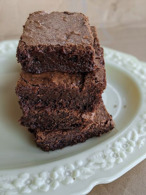 Fudgy Rye Brownies - Maine Grains Rye Brownies, Fudgy Chocolate Brownies, Whole Grain Flour, State Foods, Rye Flour, Best Brownies, Flour Recipes, Chocolate Cinnamon, Double Up