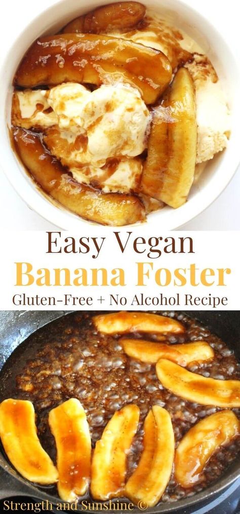 Bananas Foster Recipe, Banana Foster Recipe, Vegan Banana Pudding, Banana Foster, Vegan Alcohol, Compote Recipe, Banana Dessert Recipes, Raw Vegan Desserts, Vegan Christmas Recipes