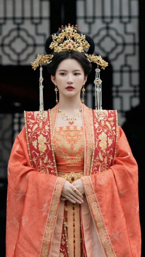 Chinese Empress Dress, Queen Outfits Royal, Chinese Historical Fashion, Ancient China Clothing, Royalty Clothing, Empress Dress, Chinese Empress, Chinese Princess Dress, Chinese Clothing Traditional