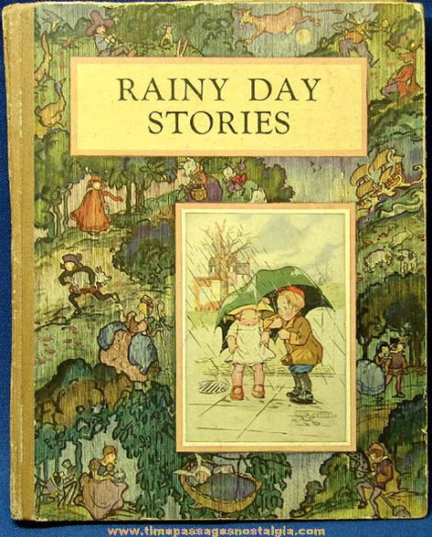 Old McLoughlin Brothers Rainy Day Childrens Story Book Books Antique, Illustration Art Nouveau, Old Children's Books, Books Vintage, Childrens Books Illustrations, Vintage Book Covers, Beautiful Book Covers, Childhood Books, Childrens Stories