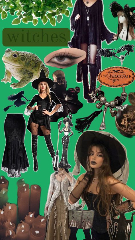 Witchy Halloween Costumes, Witch Halloween Outfit, Green Witch Costume, Frog Costume, Green Halloween, Outfit Costume, Witch Costume, Witch Halloween, Halloween Outfit