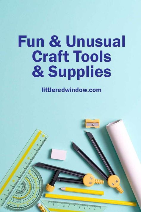 Find some new favorites and take your craft projects to the next level with this big list of unusual craft tools & supplies! Diy Craft Supplies, Diy Butterfly Costume, Craft Supplies Inventory, Craft Night Projects, Cricut Tools, Freebie Websites, Time Craft, Window Crafts, Room Supplies