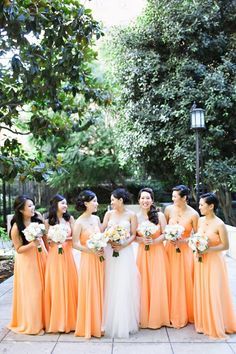 Love this shot from Adrienne Gunde Photography. #bridesmaids #wedding #weddingphotography #bride Bridesmaid Dresses Pastel, Bridesmaid Dresses Orange, Photography Bridesmaids, Orange Sherbert, Pastel Bridesmaid Dresses, Bridesmaid Updo, Orange Bridesmaid, Orange Bridesmaid Dresses, Pastel Orange