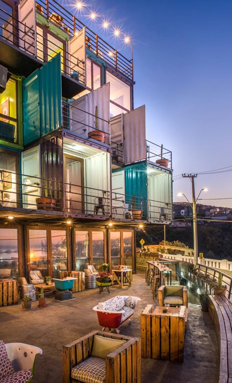 Container Hotel, Container Home Designs, Shipping Container Architecture, Shipping Container Design, Container Restaurant, Shipping Container Home Designs, Container Buildings, Hotel Lounge, Container Architecture