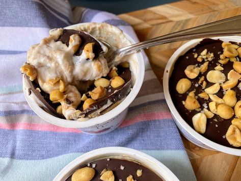 Peanut Butter Protein Yogurt, Peanut Butter Yogurt Truffles, Froyo Peanut Butter Cups, Frozen Greek Yogurt Snacks, Peanut Butter Cup Frozen Yogurt, Pb2 Yogurt Recipes, Greek Yogurt With Chocolate Chips, Snickers Greek Yogurt, Shredded Chef Michael Matthews Recipes